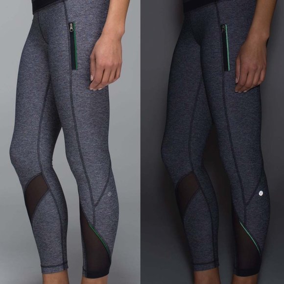 Lululemon Inspire Tight II (Mesh) 8 Heathered Naval Blue - Picture 2 of 11